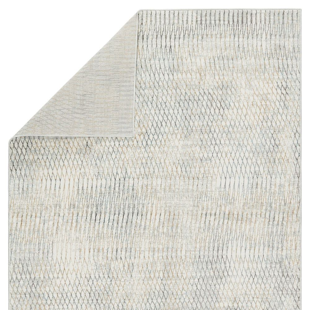 Merine Vellis Trellis Gray/ Gold Runner Rug (2'6"X10')