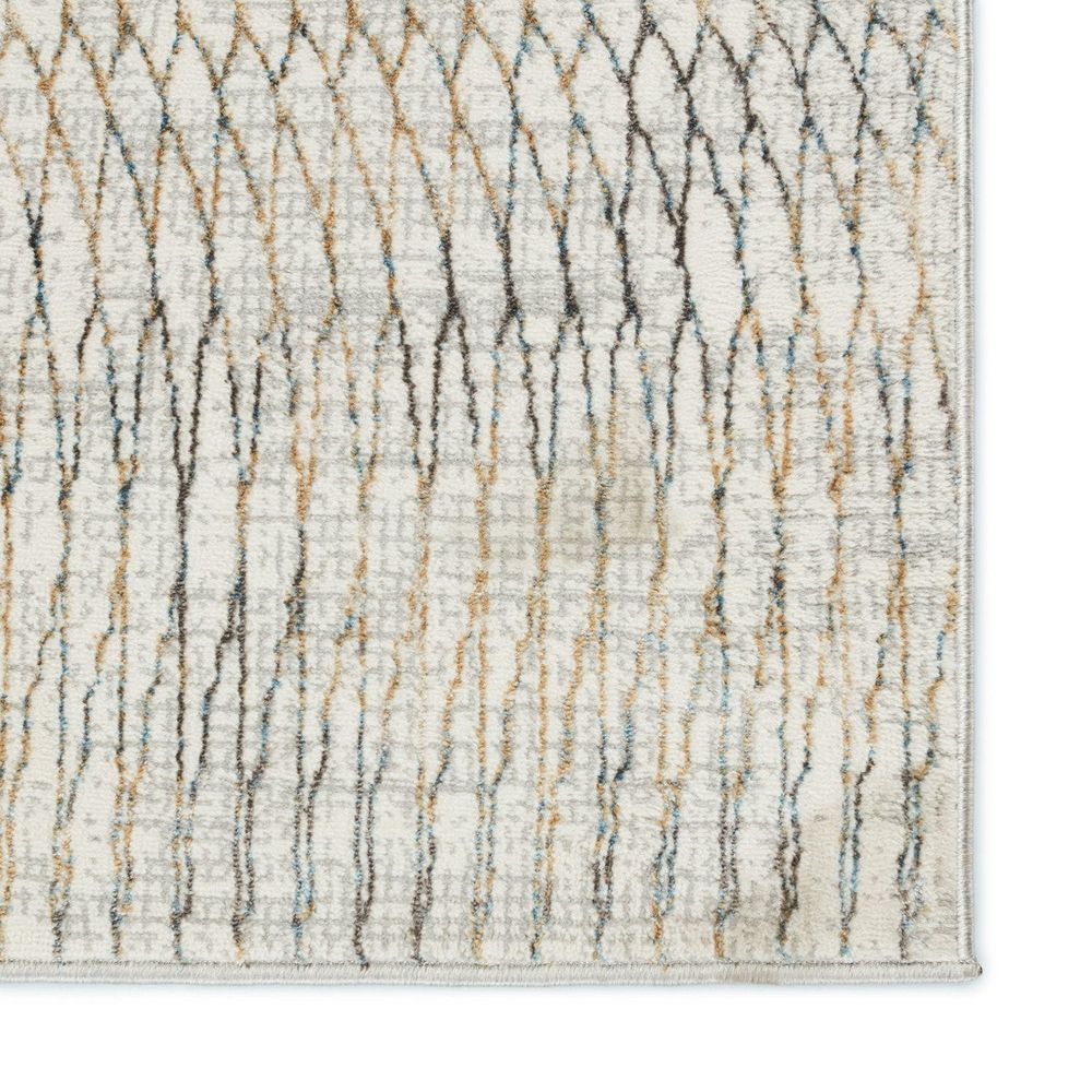 Merine Vellis Trellis Gray/ Gold Runner Rug (2'6"X10')