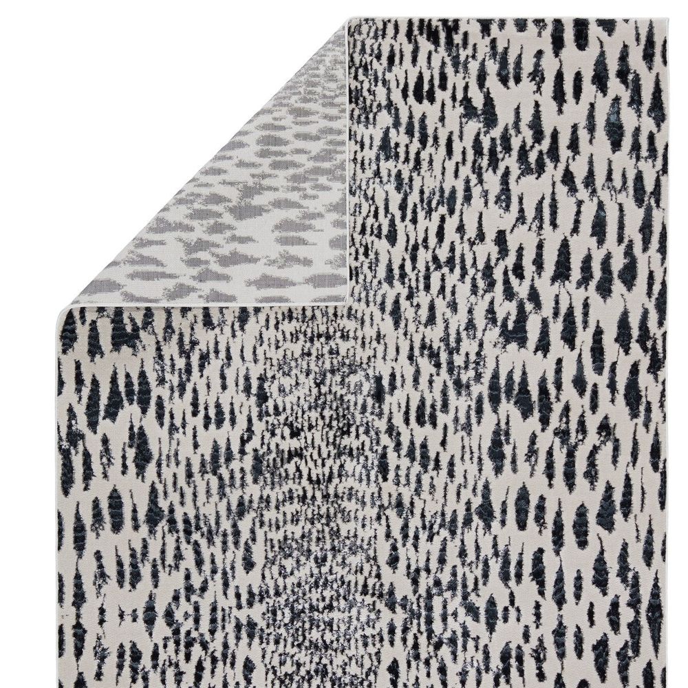Cypress Kimball Animal Pattern Dark Blue/ Ivory Runner Rug (2'2"X8')