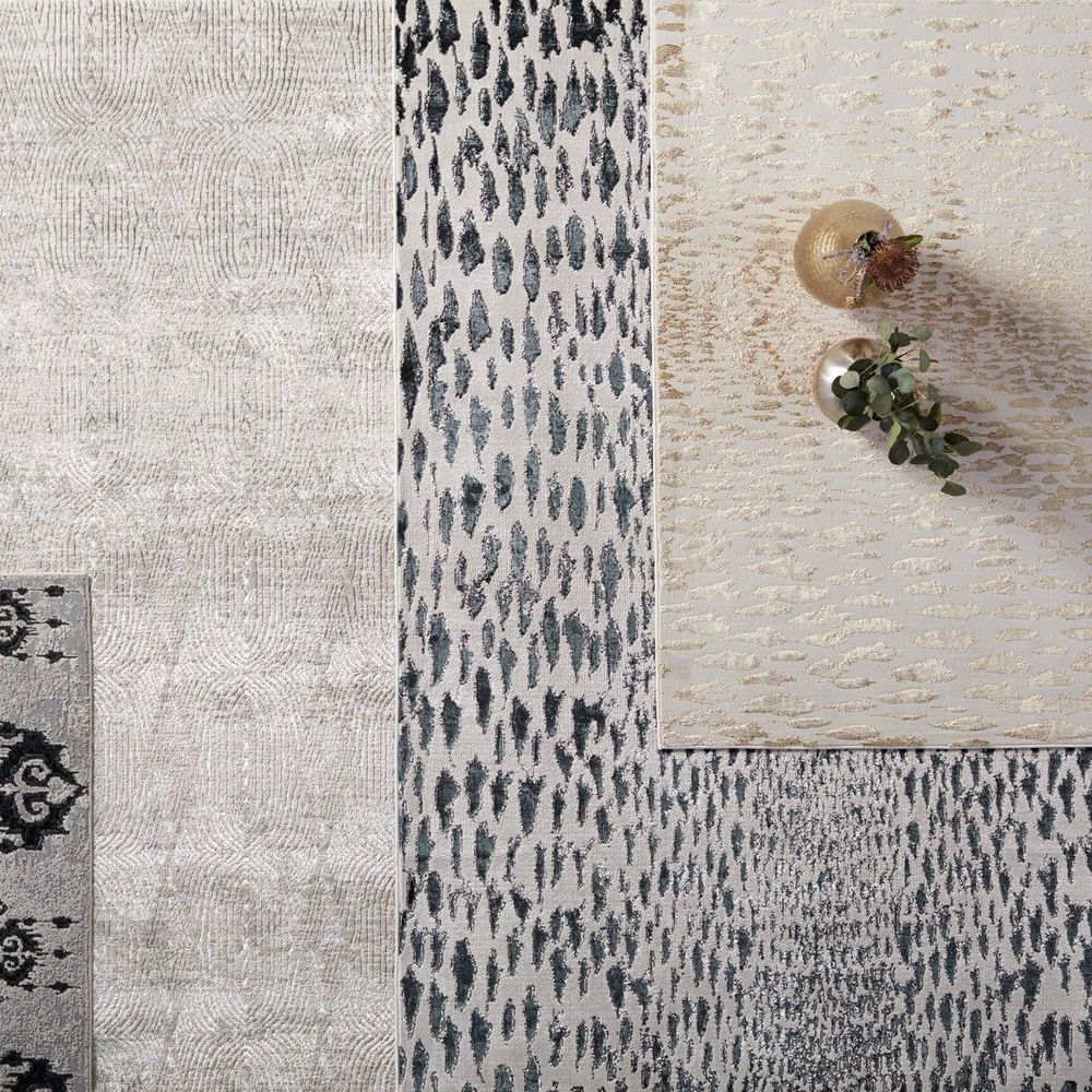 Cypress Kimball Animal Pattern Dark Blue/ Ivory Runner Rug (2'2"X8')