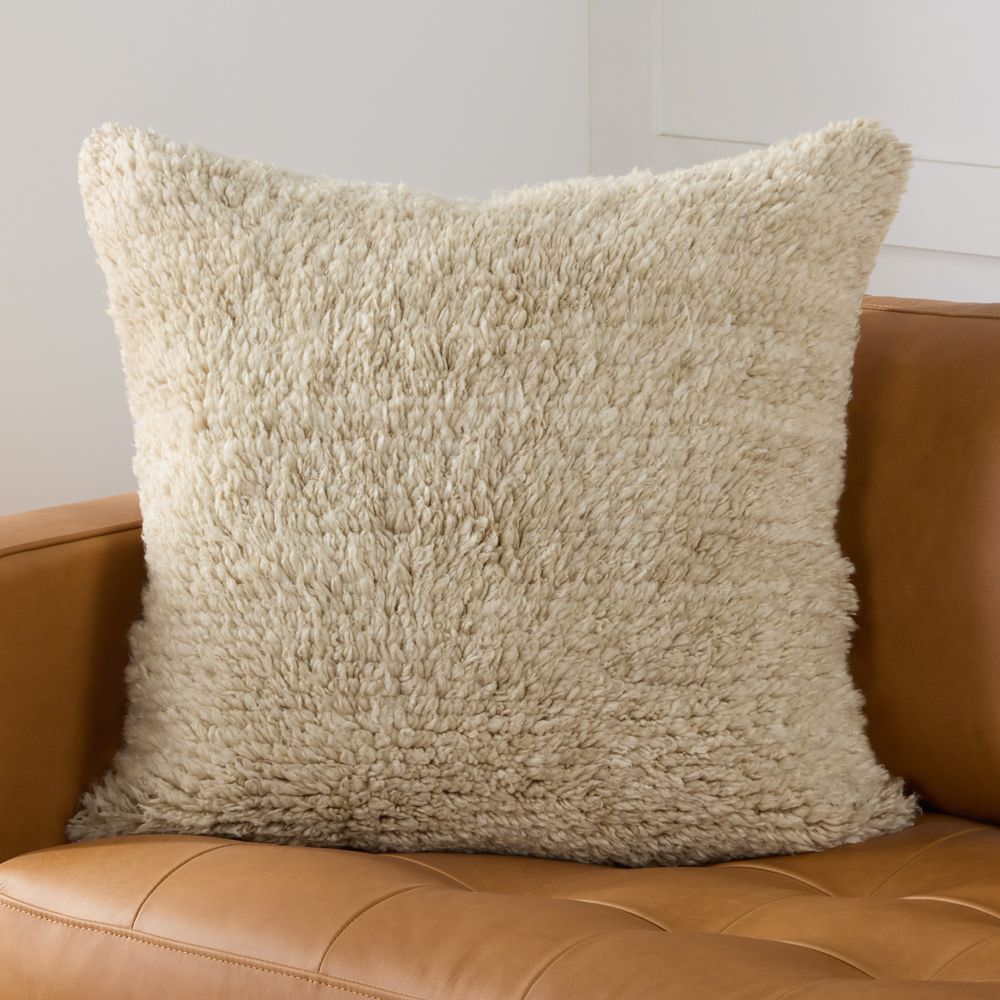 Elevation Simeone Solid Cream Poly Fill Pillow (24" Square)