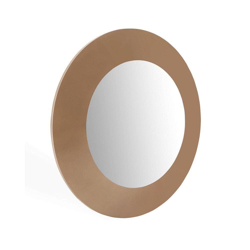 Emily Round Mirror-Whiteline Modern Living-WHITELINE-MR1401-GLD-Mirrors-1-France and Son