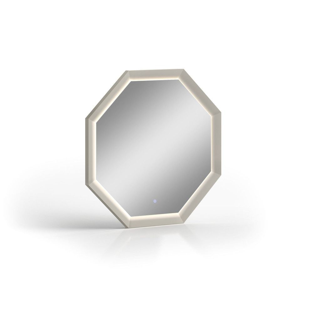 Chloe Hexagonal Mirror-Whiteline Modern Living-WHITELINE-MR1888-GRY-Mirrors-1-France and Son