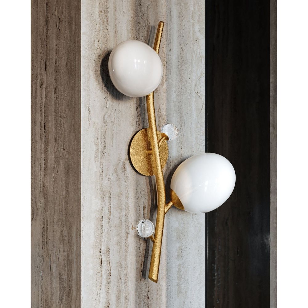 Mirielle Wall Sconce - Vintage Gold Leaf 2 Lights