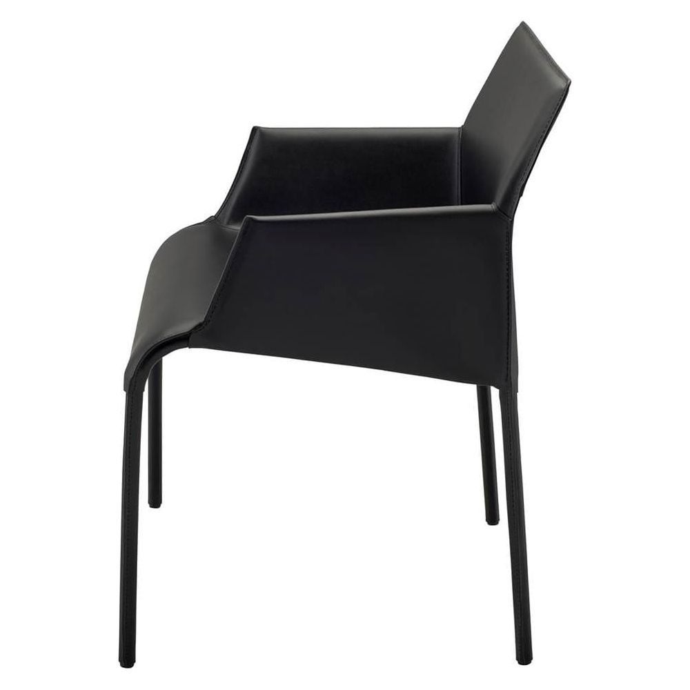 Delphine Dining Arm Chair-Nuevo-STOCKR-NUEVO-HGND219-Dining ChairsBlack-3-France and Son