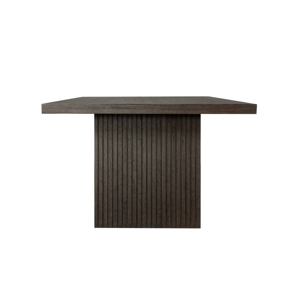 Dining Tables Patterson - Plank Style Slatted Base Dining Table In Dark Espresso Oak
