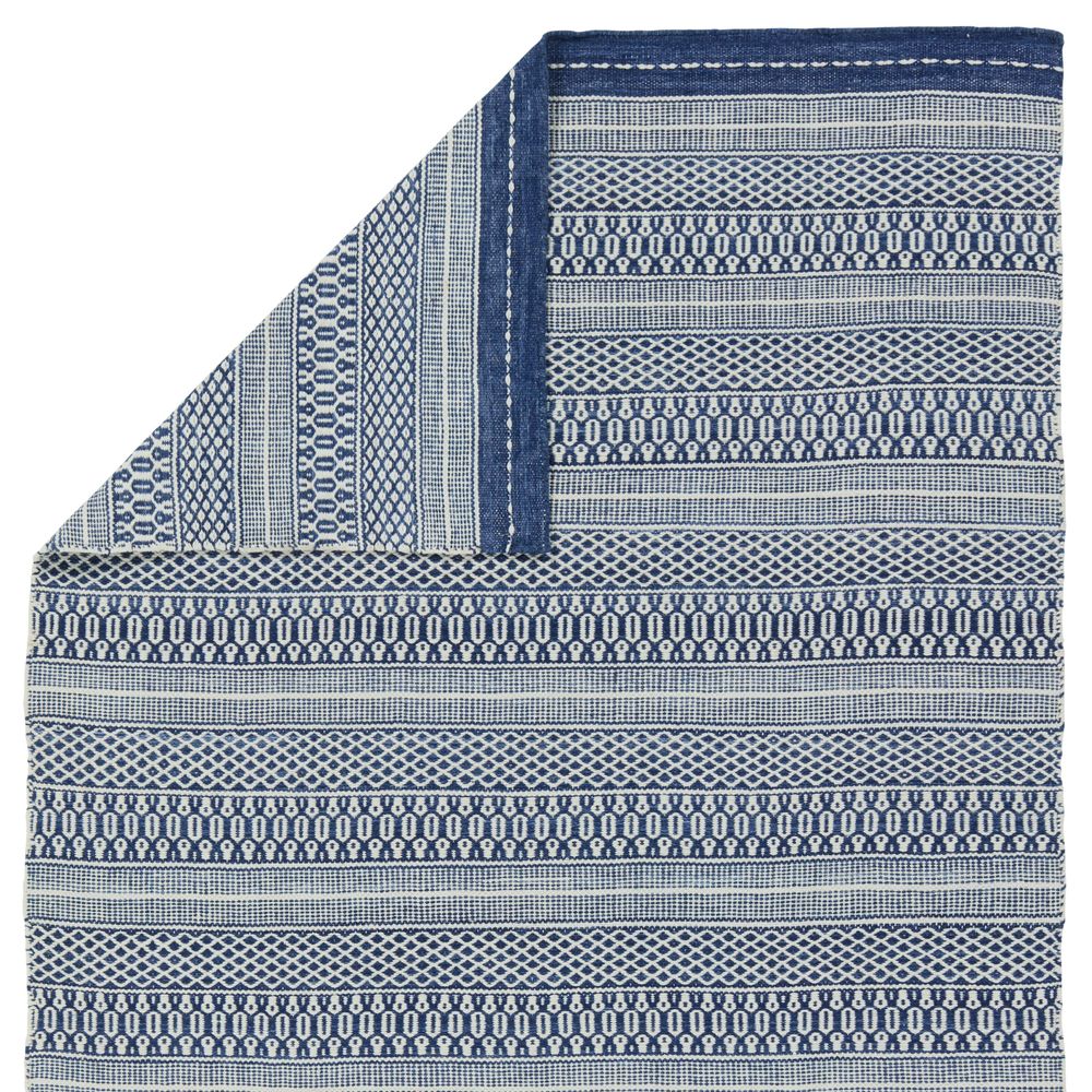Runners Radcliffe Handmade Striped Navy/Cream Runner Rug (2'6"X8')