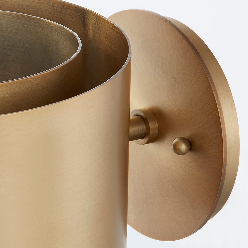 Roux Wall Sconce - Patina Brass