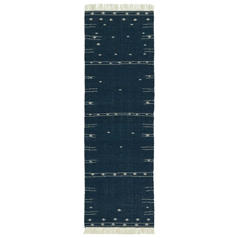 Outdoor Rugs Whittakern Geometric Blue/ White Area Rug (2'X3')