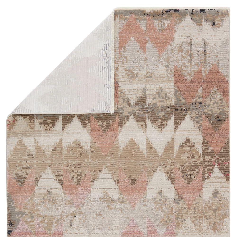 Cypress Zevi Chevron Beige/ Light Pink Runner Rug (2'6"X8')