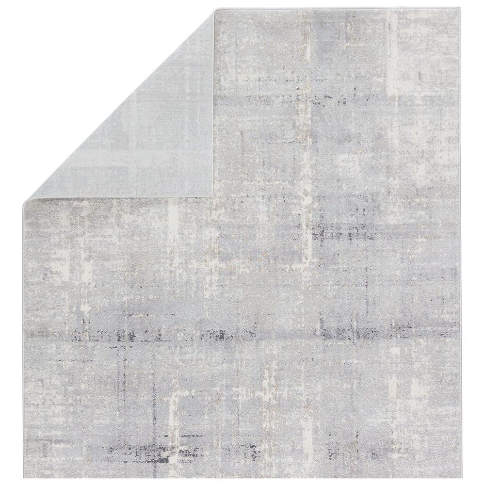 Merine Liesel Abstract Light Gray/ Cream Runner Rug (3'X8')