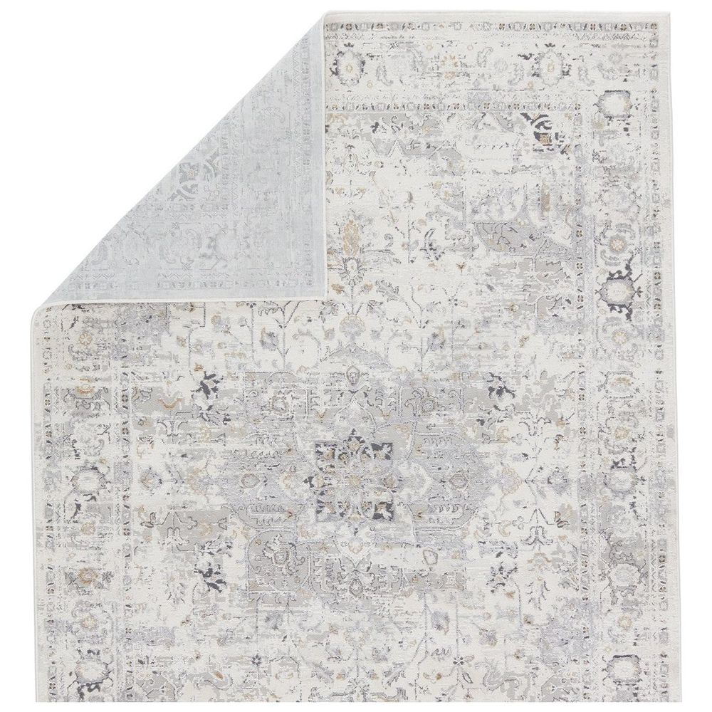 Merine Tamsin Medallion Cream/ Gray Runner Rug (3'X8')