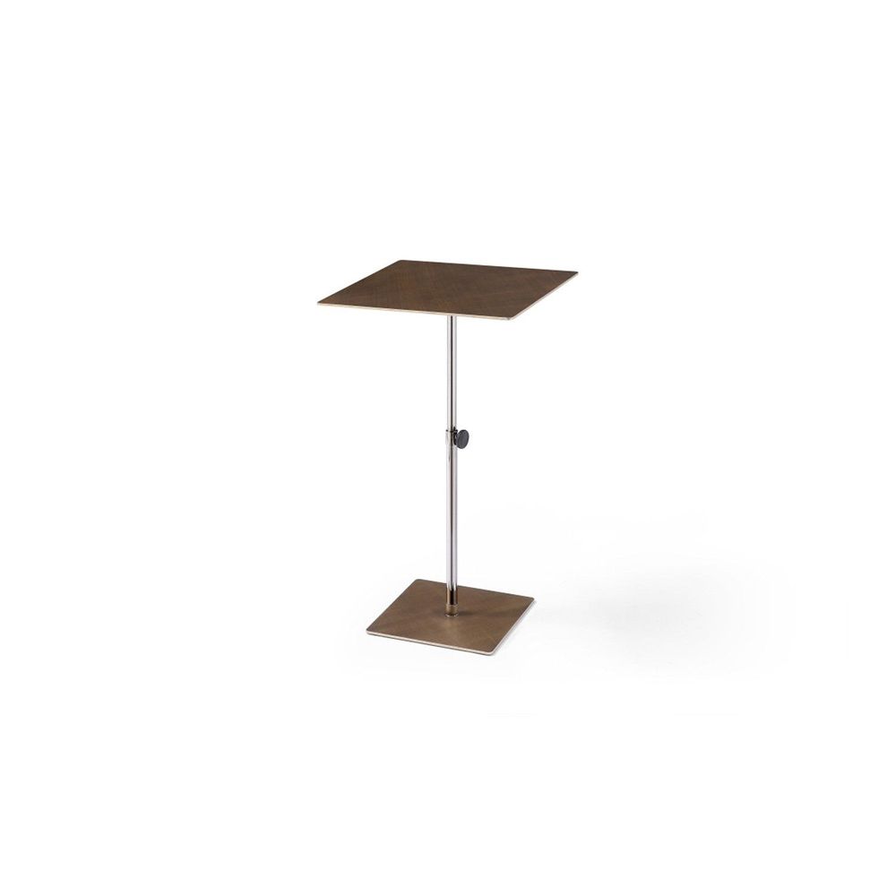 Karley Square Side Table-Whiteline Modern Living-WHITELINE-ST1876-BRZ-Side Tables-2-France and Son