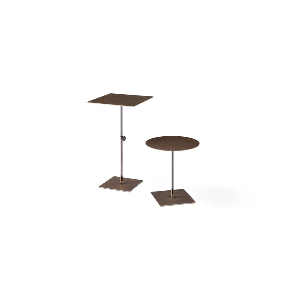 Karley Square Side Table-Whiteline Modern Living-WHITELINE-ST1876-BRZ-Side Tables-4-France and Son