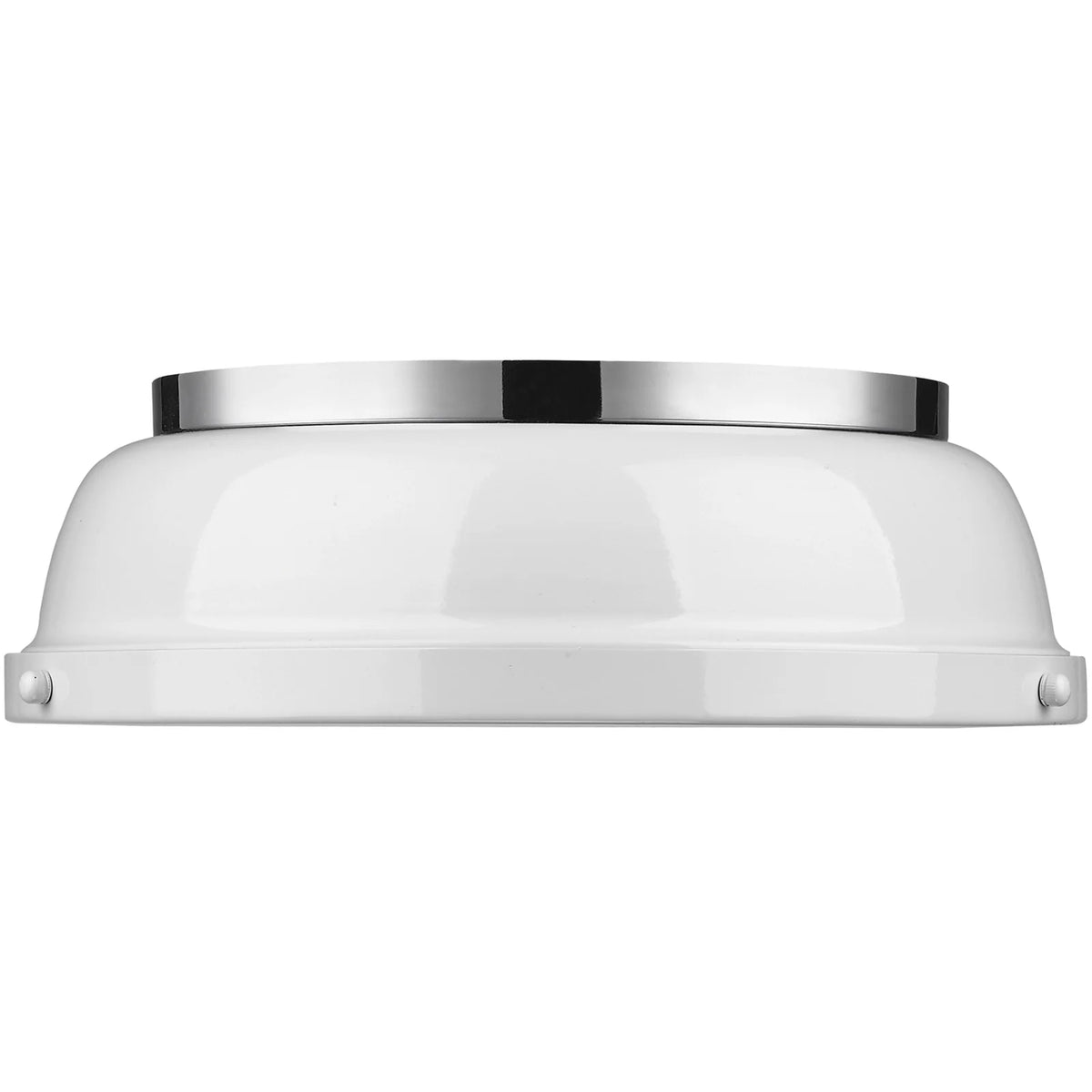 Duncan 2-Light 14-Inch Flush Mount - Chrome / White - additional view 2