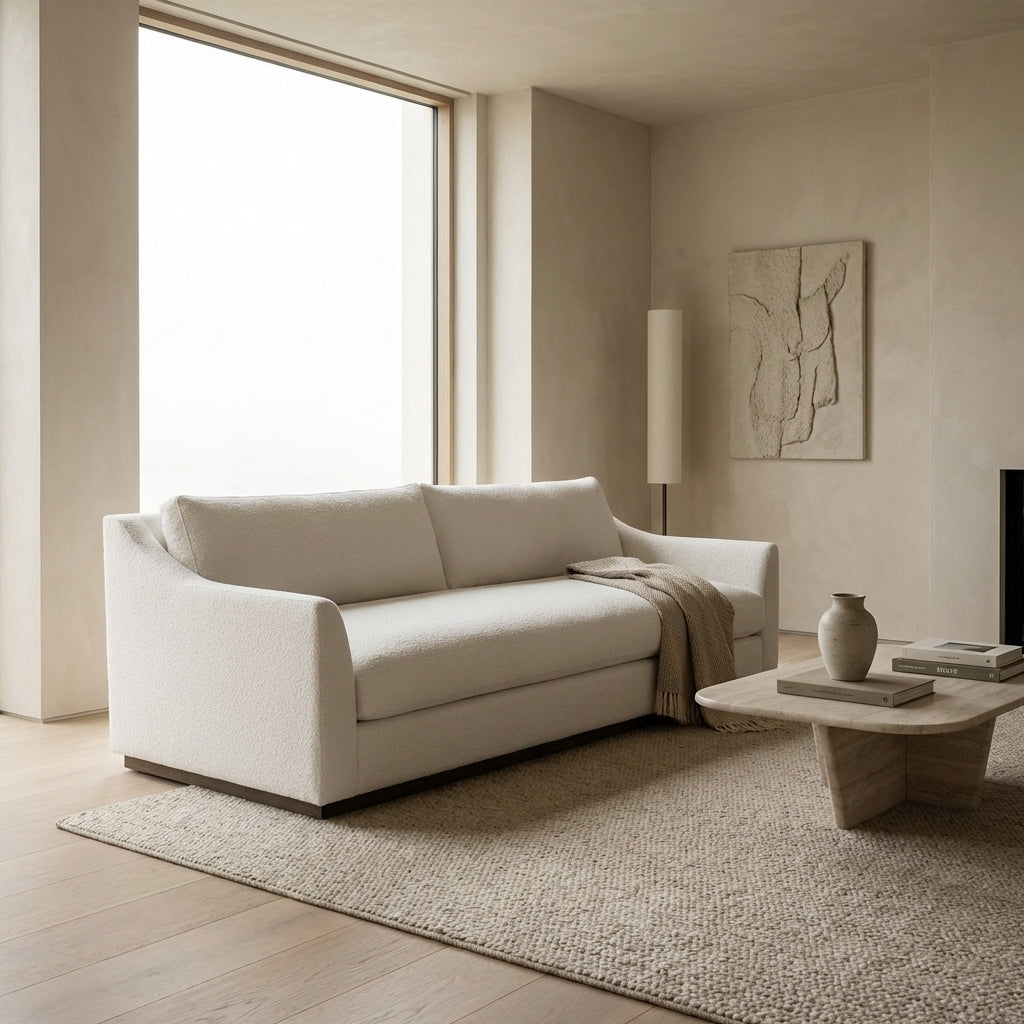 Sophia Slope Arm Sofa - Bliss Snow