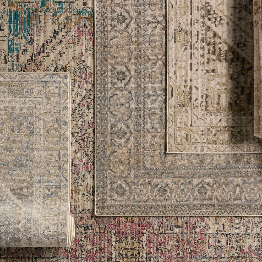Merine Artemia Medallion Multicolor/ Ivory Runner Rug (2'6"X8')
