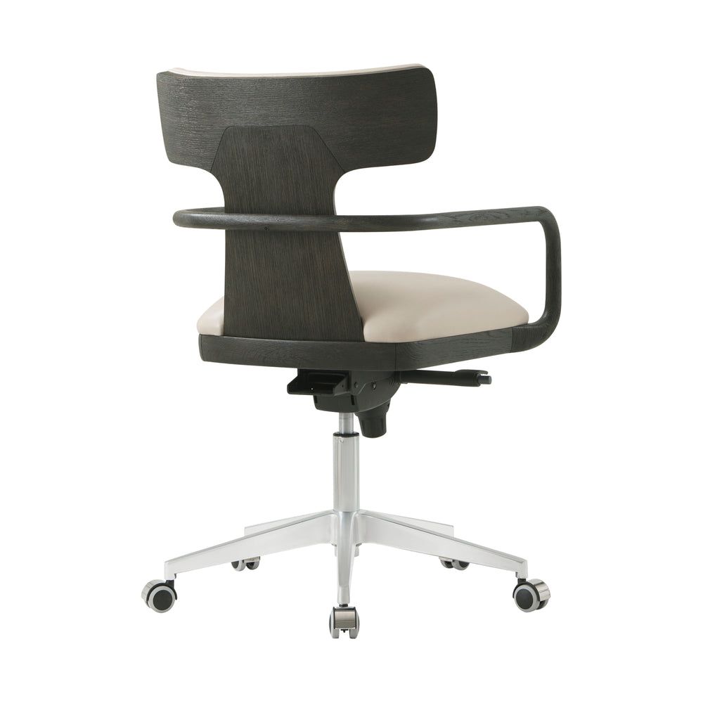 Task Chairs Repose Wooden Upholstered Study Chair - Charcoal Oak