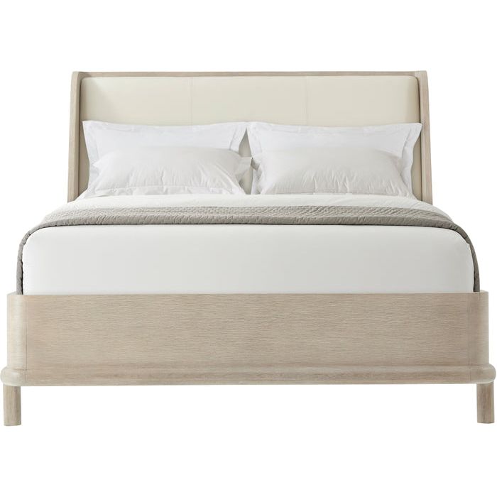 Beds Repose Wooden with Upholstered Headboard Bed