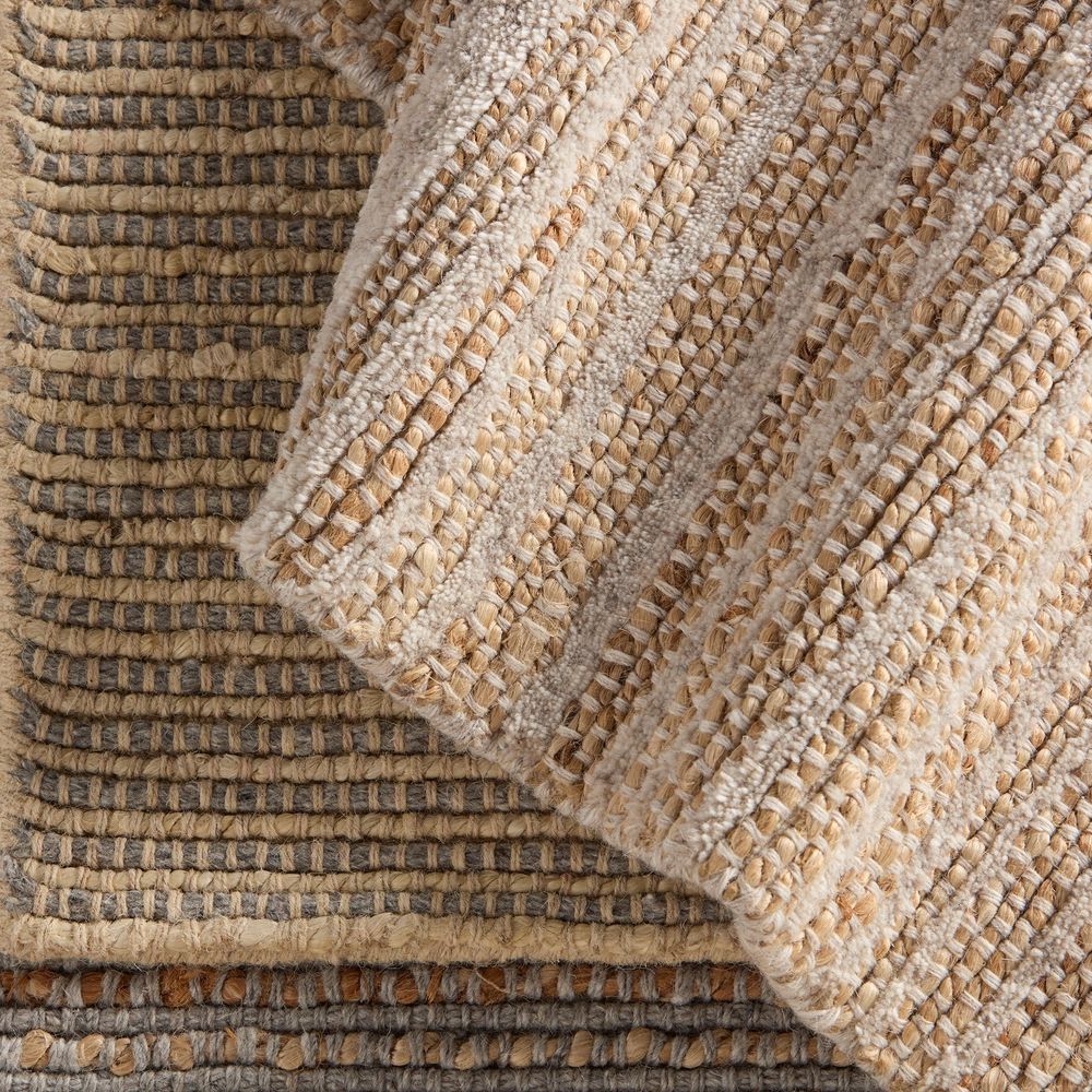 Skandi Handmade Striped Gray/ Tan Runner Rug (3'X8')