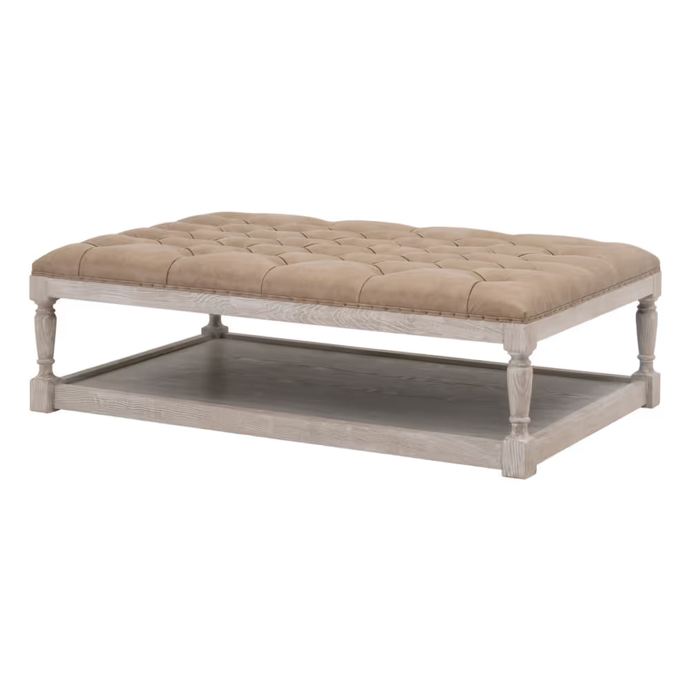 Townsend Tufted Upholstered Rectangle Coffee Table