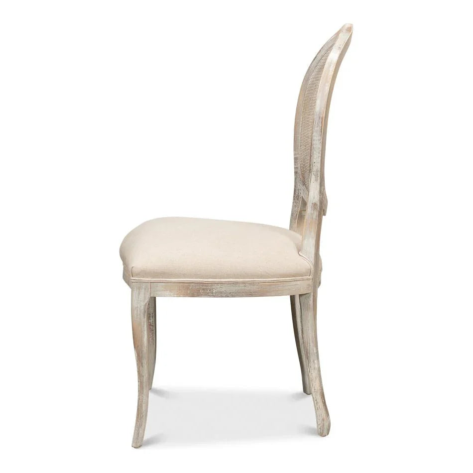 Oval Cane Back Side Chair - Set of 2