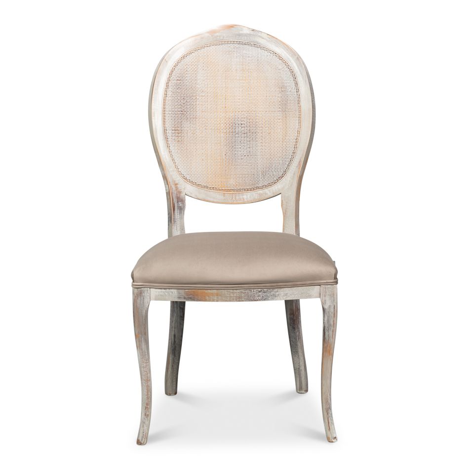 Oval Cane Back Side Chair - Set of 2