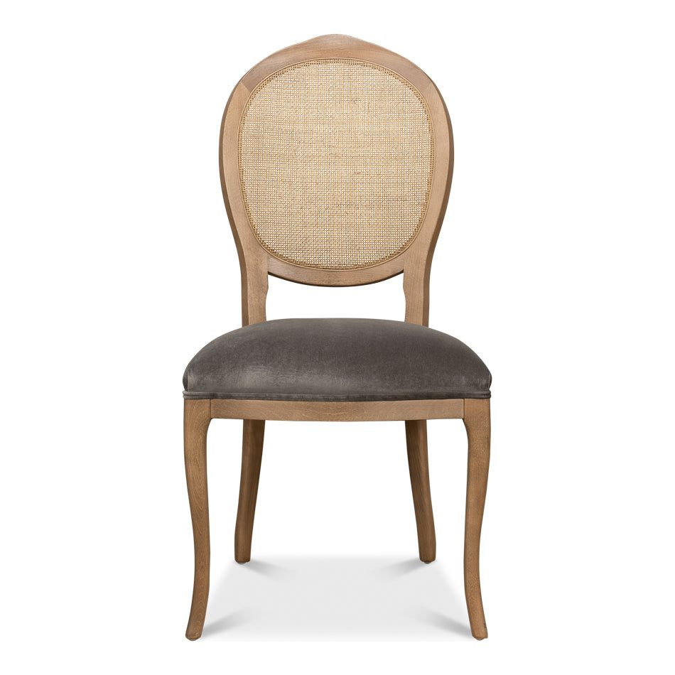 Oval Cane Back Side Chair - Set of 2
