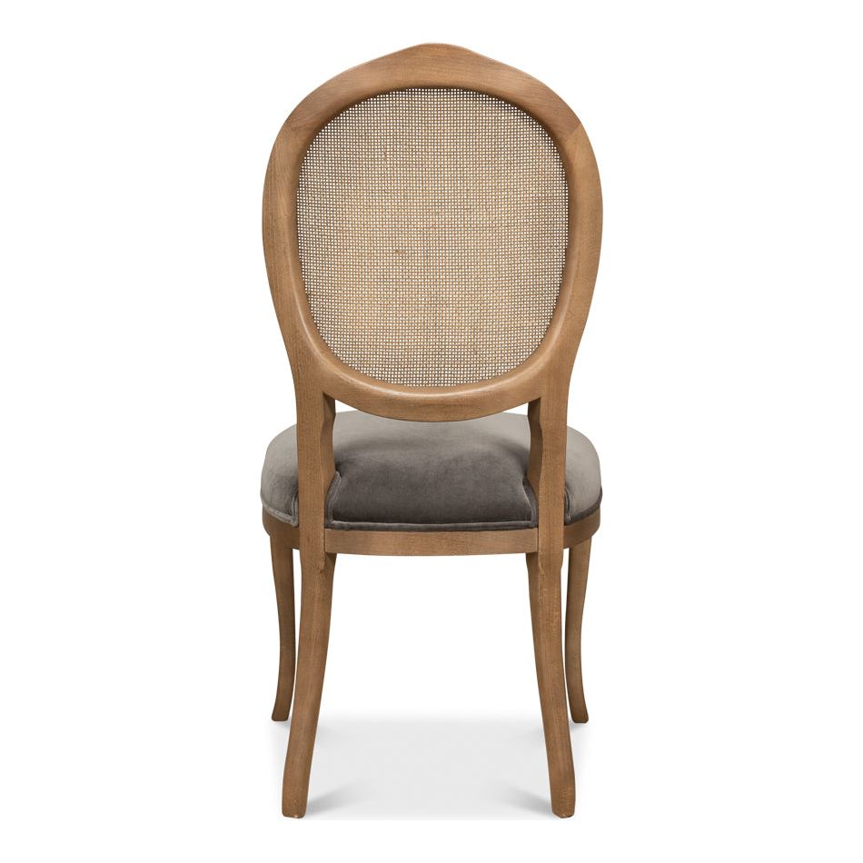 Oval Cane Back Side Chair - Set of 2