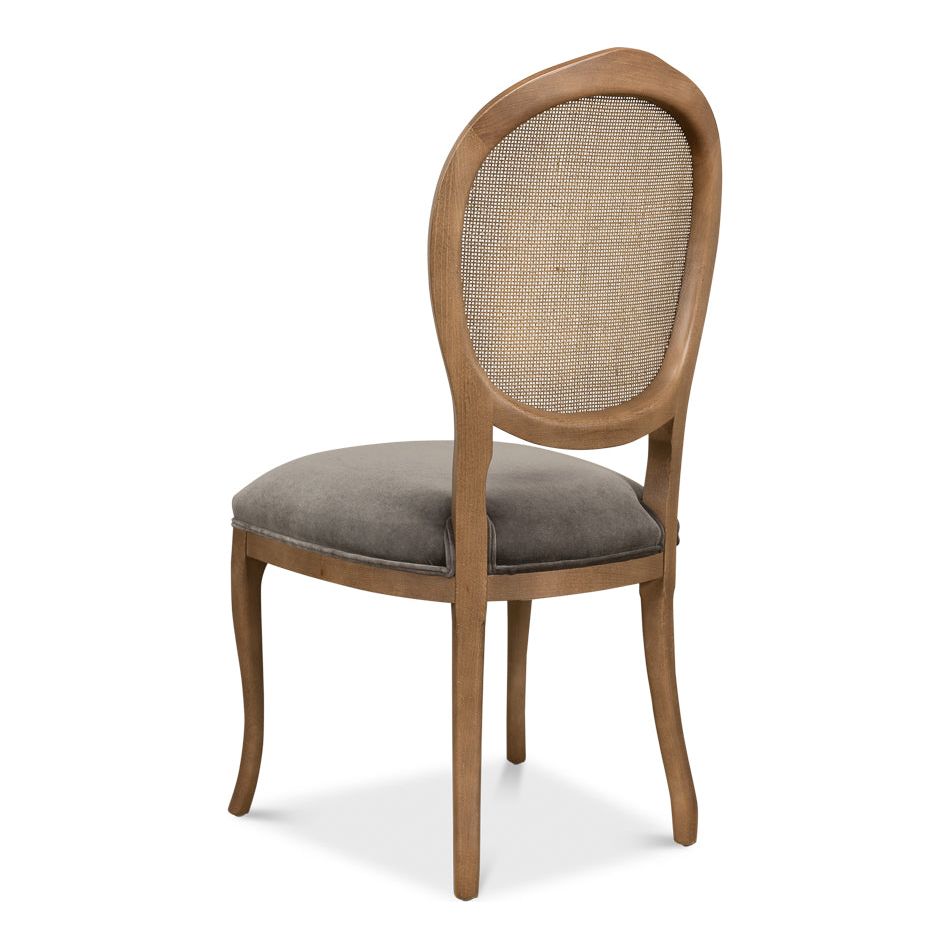 Oval Cane Back Side Chair - Set of 2