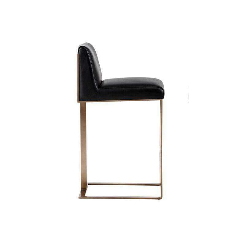 Dean Counter Stool-Sunpan-SUNPAN-103718-Bar StoolsStainless Steel/Black-7-France and Son
