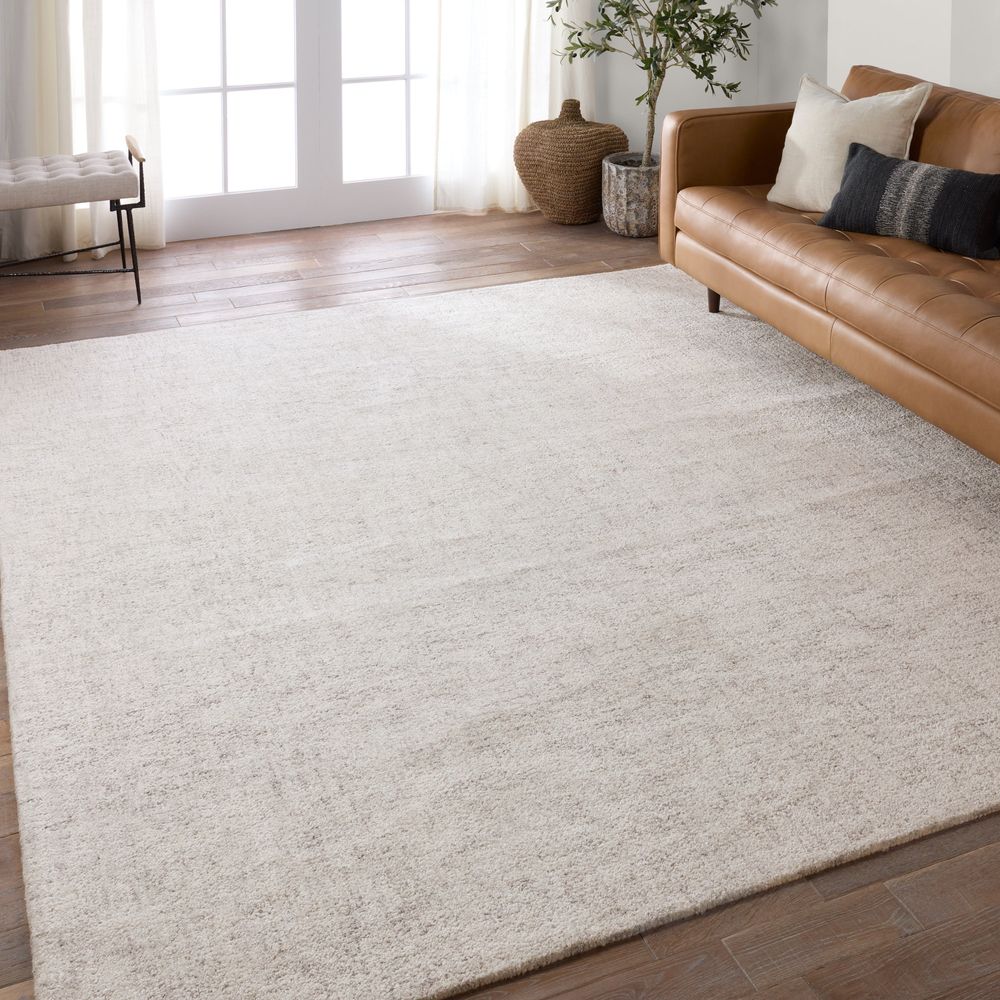 Tiberian Handmade Solid Tan/Cream Runner Rug (3'X8')