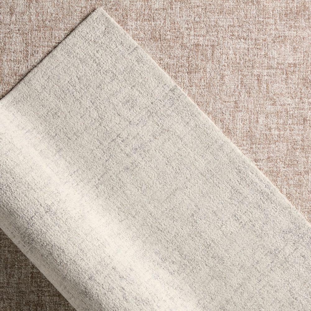 Tiberian Handmade Solid Tan/Cream Runner Rug (3'X8')