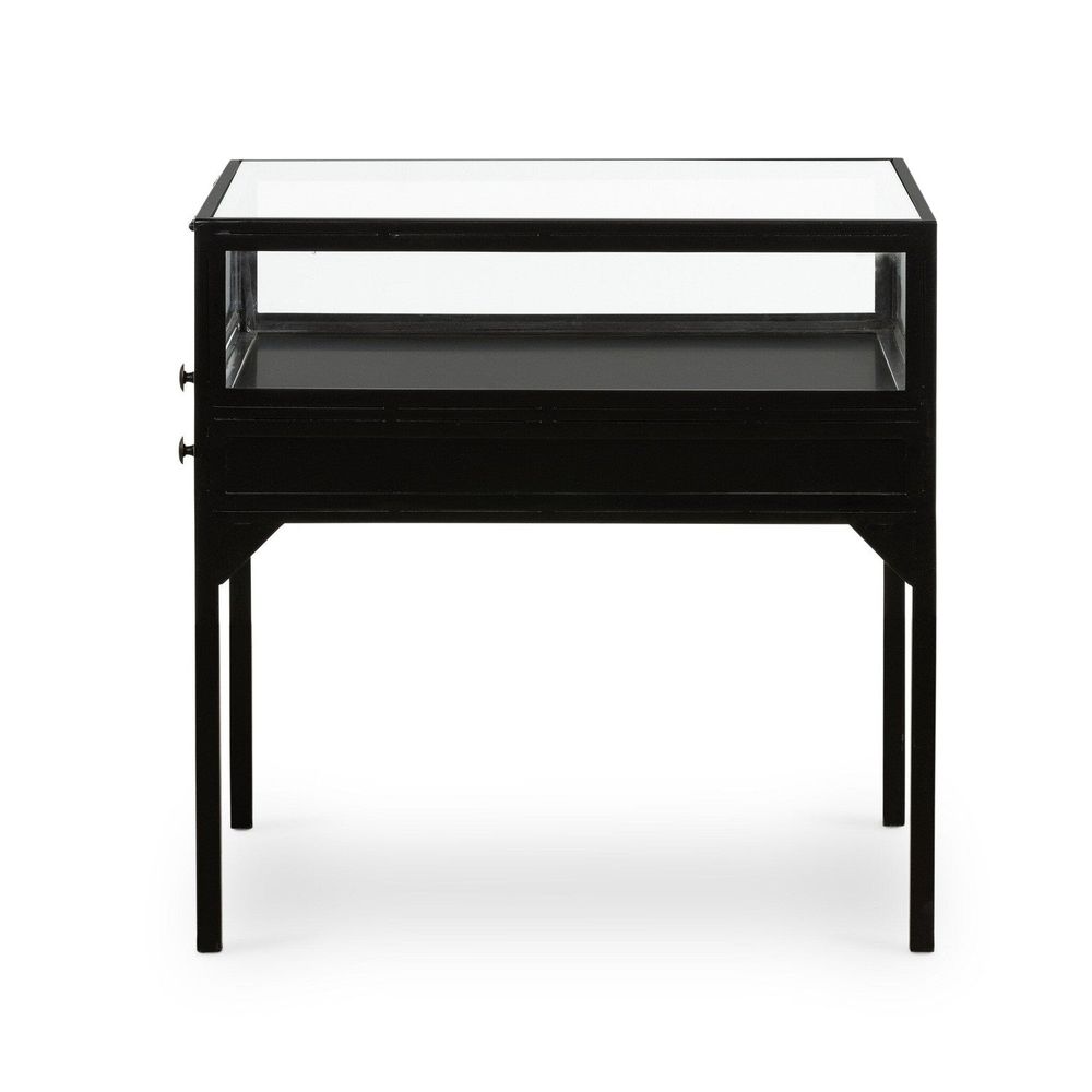 Augustus End Table - Tempered Glass