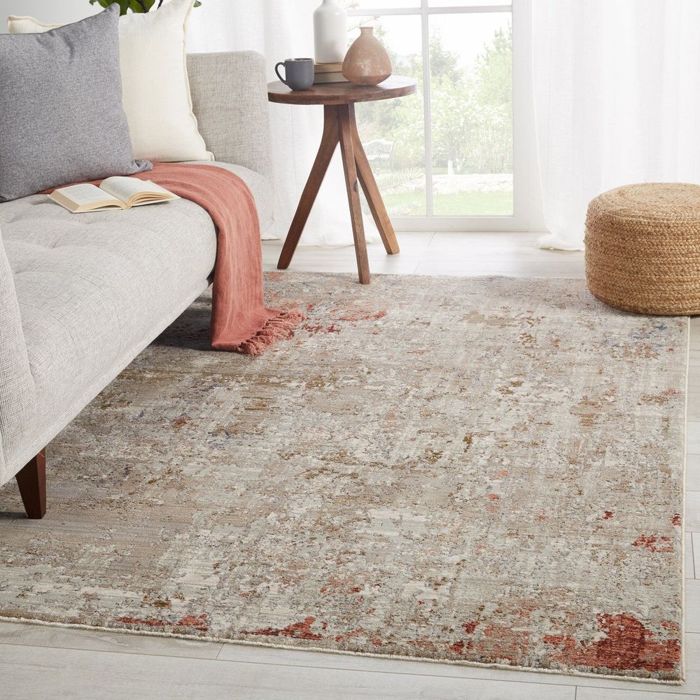 Arabella Abstract Tan/ Rust Runner Rug (3'X8')