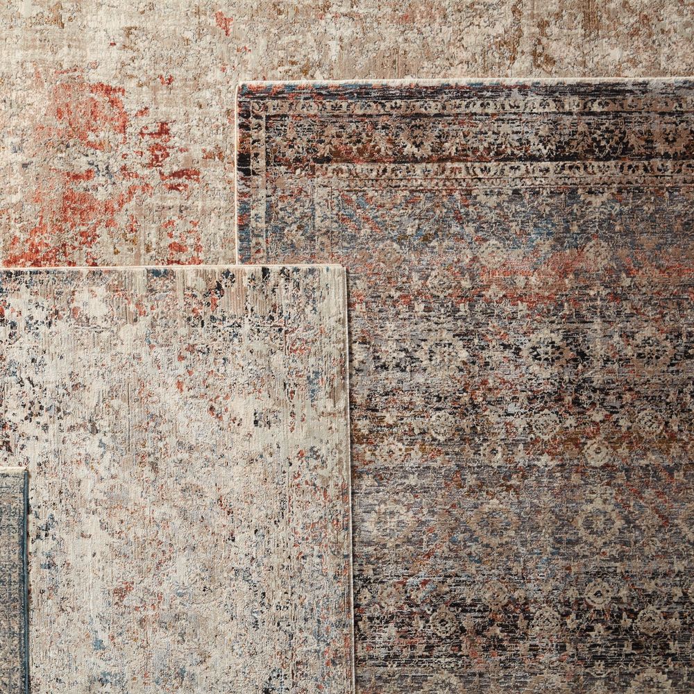 Aetheria Oriental Gray/ Black Runner Rug (3'X8')