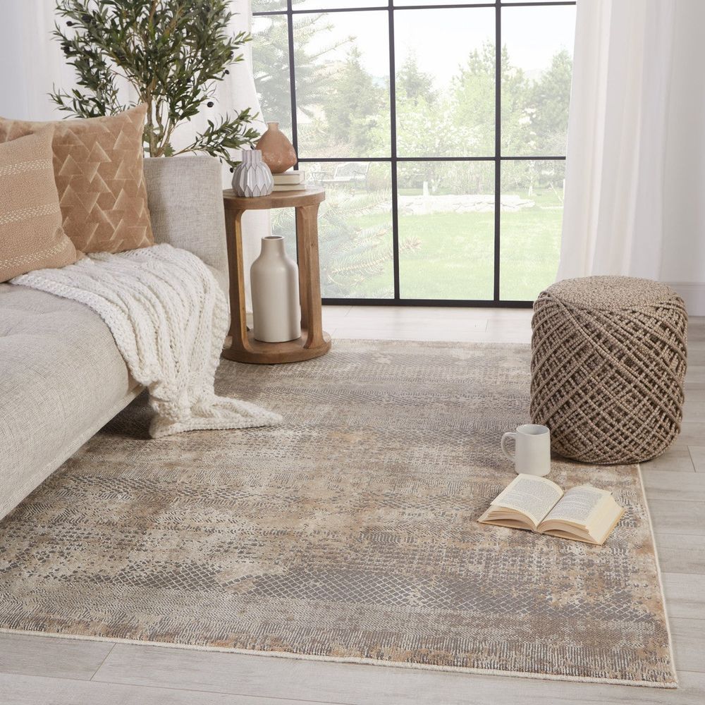 Aven Tribal Gray/ Tan Runner Rug (2'6"X8')
