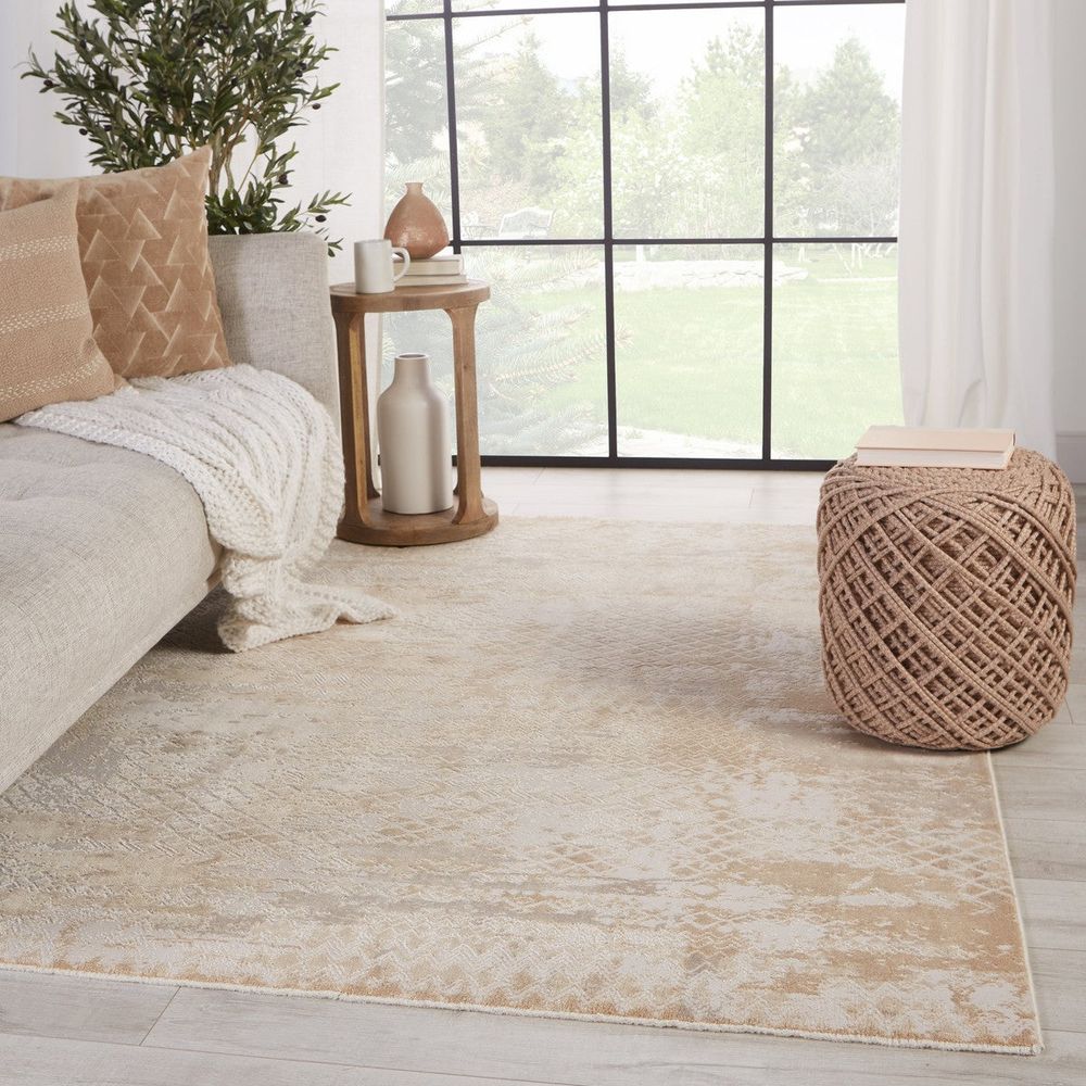 Aveline Tribal Gold/ White Runner Rug (2'6"X8')