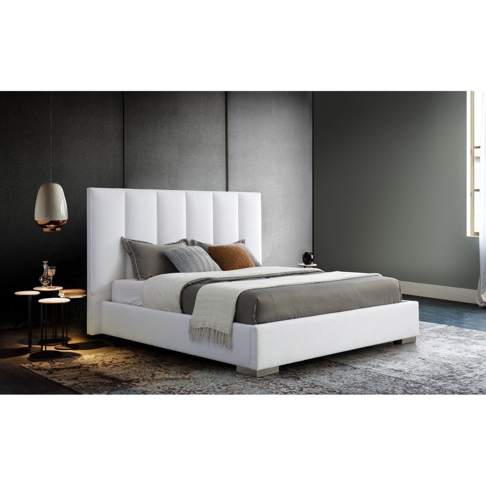 Velvet Bed-Whiteline Modern Living-WHITELINE-BQ1655-BLK-BedsBlack-Queen-5-France and Son