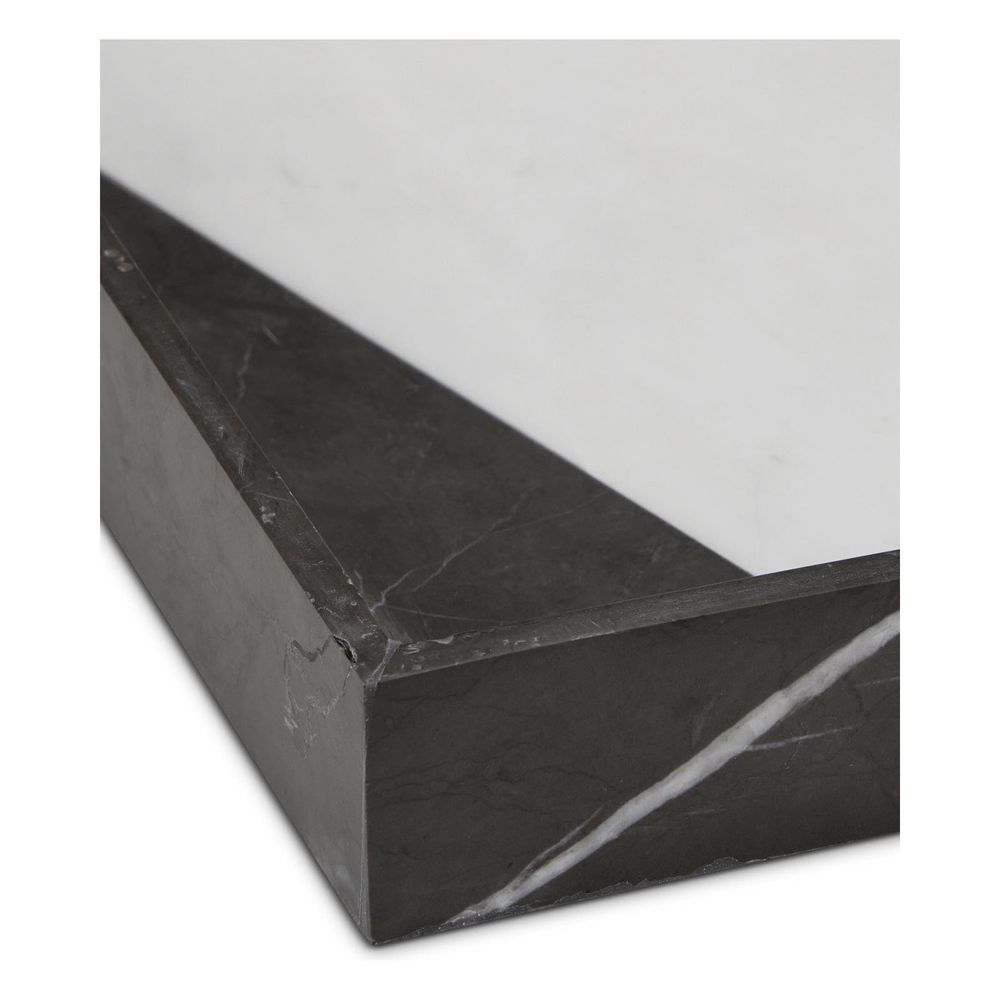 Sena Black & White Marble Tray