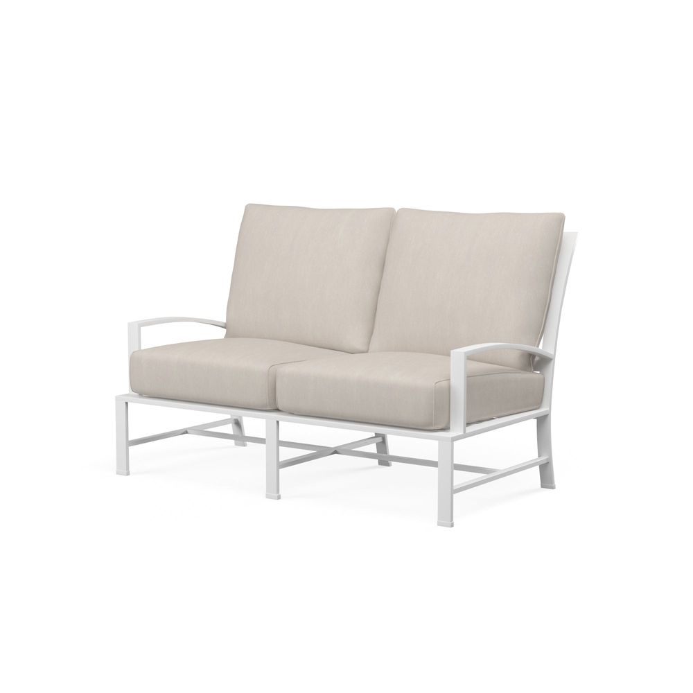 Outdoor Sofas and Sectionals Bristol Loveseat in Canvas Flax w/ Self Welt