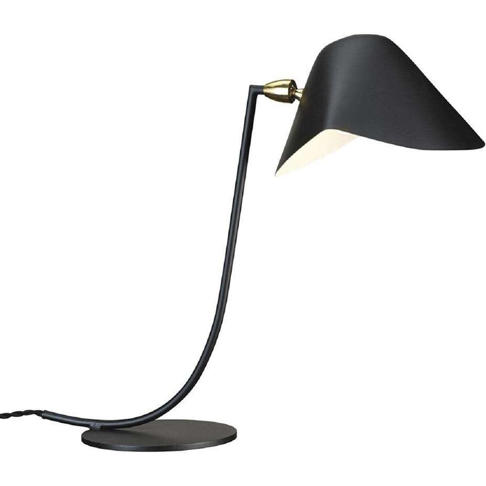 Curved Mouille Table Lamp - Black