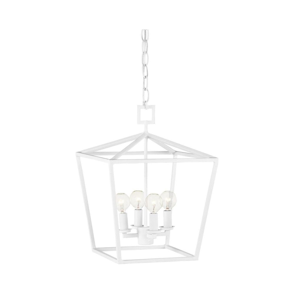 Chandeliers Denison Small White Lantern
