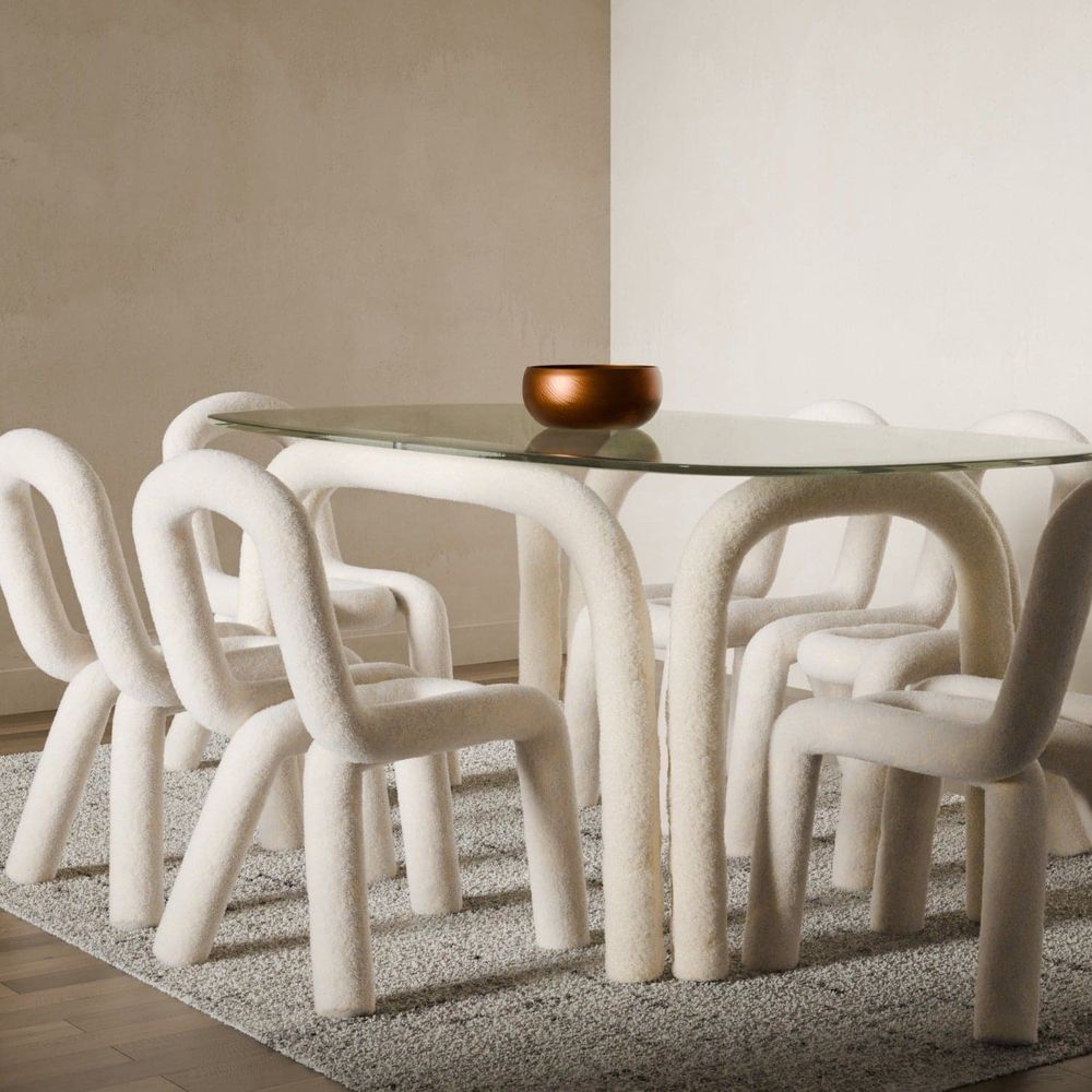 Bold Dining Table - Rectangle - Limited Edition Shearling-France & Son-FXT1885WHT-Dining Tables-3-France and Son