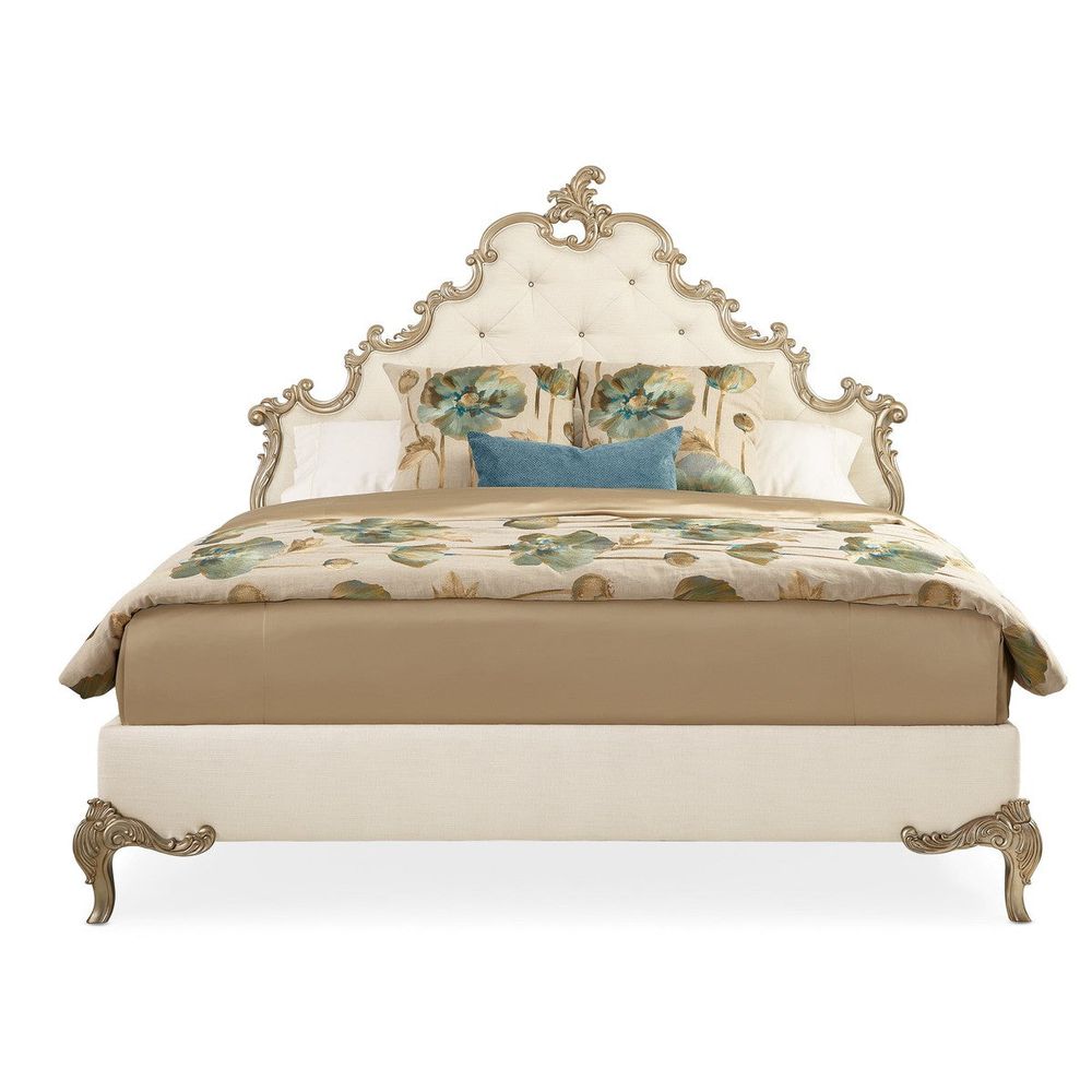 Regal Panel Bed Kg Sr - Gold, Beige