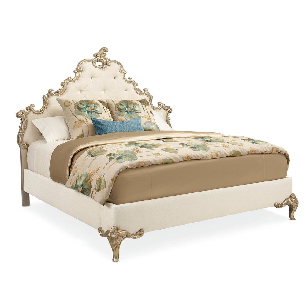 Regal Panel Bed Kg Sr - Gold, Beige