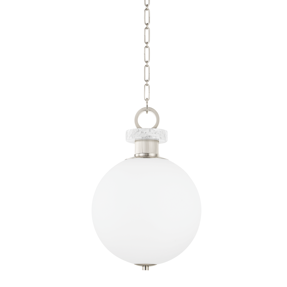 Haru 1 Light Small Pendant-Corbett Lighting-CORBETT-395-13-BN-PendantsSilver-1-France and Son