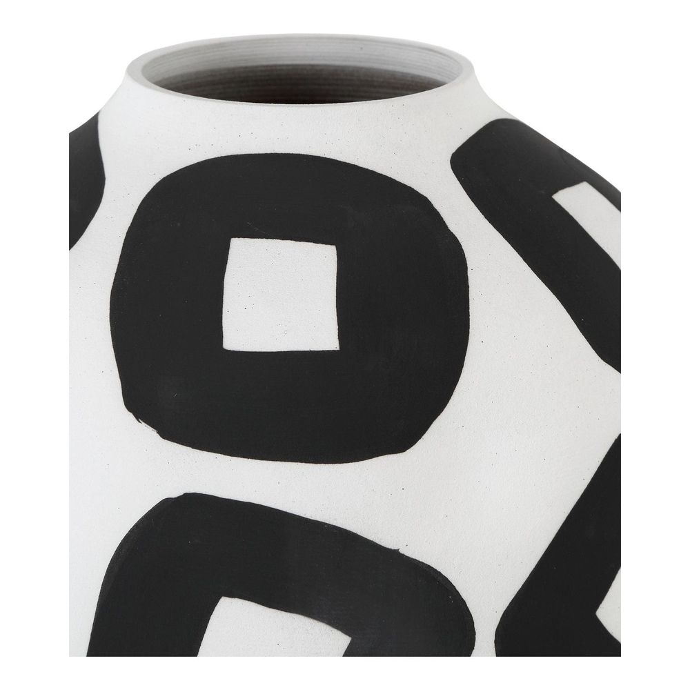 Pagliacci Small Black & White Vase