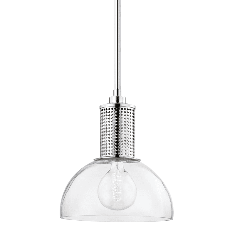 Halcyon 1 Light Pendant-Hudson Valley-HVL-7214-PN-PendantsPolished Nickel-3-France and Son