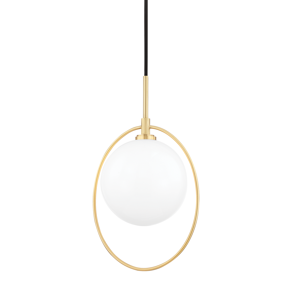 Babette 1 Light Pendant-Mitzi-HVL-H493701-AGB-PendantsAged Brass-1-France and Son